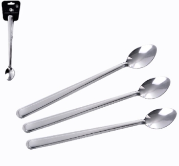Př.lžíce koktejl 19cm nerez 3ks KOOP